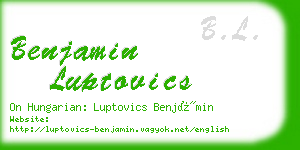 benjamin luptovics business card